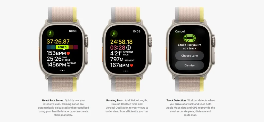 Apple Watch Ultra in different colors